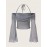 Solid Flared Sleeve Blouse, Casual Halter Neck Ruched Blouse, Women's Clothing
