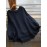 Ruffle Hem Solid Blouse, Casual Crew Neck Long Sleeve Blouse, Women's Clothing