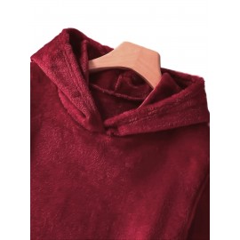Cat Face & Letter Print Ear Decor Hoodie, Cute Kangaroo Pocket Asymmetrical Hoodies Sweatshirt, Women's Clothing Cat Face & Letter Print Ear Decor Hoodie, Cute Kangaroo Pocket Asymmetrical Hoodies Sweatshirt, Women's Clothing