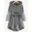 Letter Print Hoodie, Casual Long Sleeve Curved Hem Button Hoodie, Women's Clothing