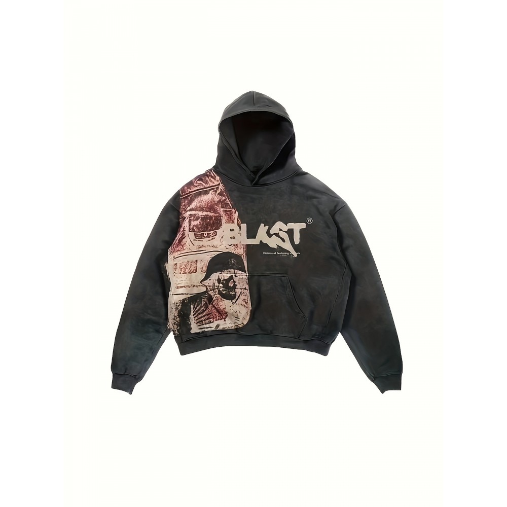 Graphic & Letter Print Hoodie, Casual Long Sleeve Kangaroo Pocket Hoodie Sweatshirt, Women's Clothing Graphic & Letter Print Hoodie, Casual Long Sleeve Kangaroo Pocket Hoodie Sweatshirt, Women's Clothing