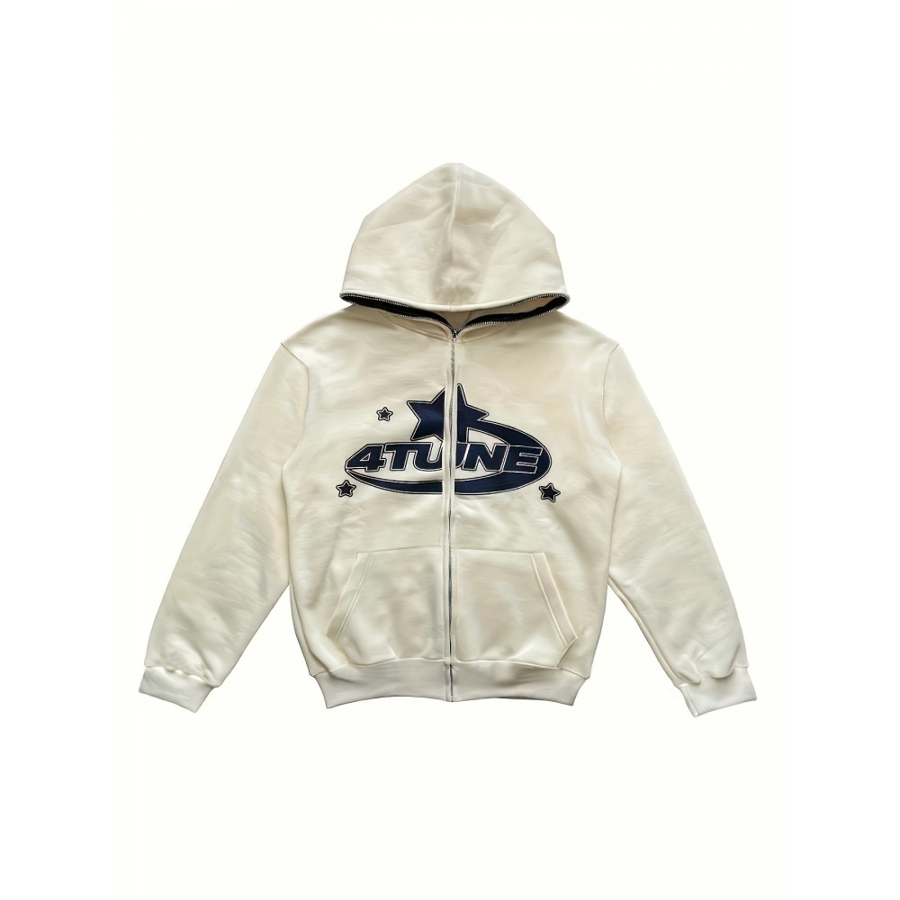 Y2K Letter & Star Print Sweatshirt, Long Sleeve Crew Neck Zip Up Hoodies Sweatshirts, Women's Clothing Y2K Letter & Star Print Sweatshirt, Long Sleeve Crew Neck Zip Up Hoodies Sweatshirts, Women's Clothing