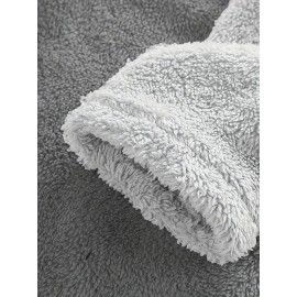 Letter Print Fuzzy Hoodie, Winter & Fall Oversized Casual Hooded Sweatshirt, Women's Clothing Letter Print Fuzzy Hoodie, Winter & Fall Oversized Casual Hooded Sweatshirt, Women's Clothing
