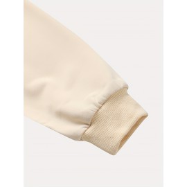 Letter Print Pullover Sweatshirt, Casual Long Sleeve Crew Neck Sweatshirt For Fall & Winter, Women's Clothing