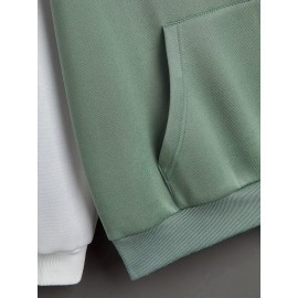 Color Block Kangaroo Pocket Hoodie, Casual Long Sleeve Drawstring Hoodie Sweatshirt, Women's Clothing Color Block Kangaroo Pocket Hoodie, Casual Long Sleeve Drawstring Hoodie Sweatshirt, Women's Clothing