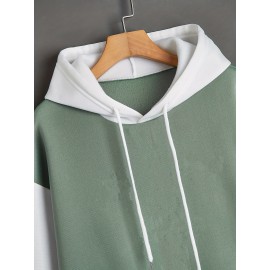 Color Block Kangaroo Pocket Hoodie, Casual Long Sleeve Drawstring Hoodie Sweatshirt, Women's Clothing Color Block Kangaroo Pocket Hoodie, Casual Long Sleeve Drawstring Hoodie Sweatshirt, Women's Clothing