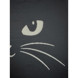 Cat Print Crew Neck Baggy Dress, Casual Long Sleeve Pocket Dress For Spring & Fall, Women's Clothing Cat Print Crew Neck Baggy Dress, Casual Long Sleeve Pocket Dress For Spring & Fall, Women's Clothing