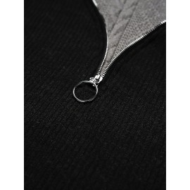 Contrast Trim Drawstring Hooded Dress, Casual Long Sleeve Dress For Spring & Fall, Women's Clothing Contrast Trim Drawstring Hooded Dress, Casual Long Sleeve Dress For Spring & Fall, Women's Clothing