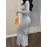 Solid Scoop Neck Dress, Casual Simple Long Sleeve Maxi Dress, Women's Clothing
