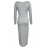 Solid Scoop Neck Dress, Casual Simple Long Sleeve Maxi Dress, Women's Clothing