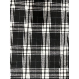 Plaid Drawstring Straight Leg Pants, Casual Loose Pants For Spring & Fall, Women's Clothing Plaid Drawstring Straight Leg Pants, Casual Loose Pants For Spring & Fall, Women's Clothing