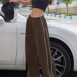 Y2K Loose Pants, Elastic Waist Casual Quick Dry Pants For Spring & Summer, Women's Clothing Y2K Loose Pants, Elastic Waist Casual Quick Dry Pants For Spring & Summer, Women's Clothing