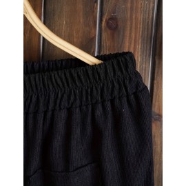 Slant Pockets Harem Pants, Casual Loose Pants For Spring & Summer, Women's Clothing Slant Pockets Harem Pants, Casual Loose Pants For Spring & Summer, Women's Clothing