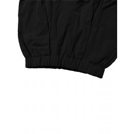 Elastic High Waist Pants, Casual Solid Pants For Spring & Summer, Women's Clothing Elastic High Waist Pants, Casual Solid Pants For Spring & Summer, Women's Clothing