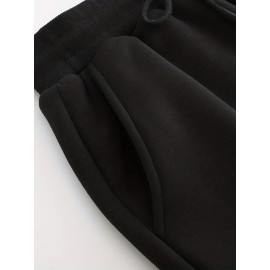 Winter Plush Thermal Pants, Casual Drawstring Pocket Pants, Women's Clothing Winter Plush Thermal Pants, Casual Drawstring Pocket Pants, Women's Clothing