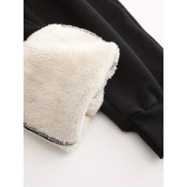 Winter Plush Thermal Pants, Casual Drawstring Pocket Pants, Women's Clothing Winter Plush Thermal Pants, Casual Drawstring Pocket Pants, Women's Clothing