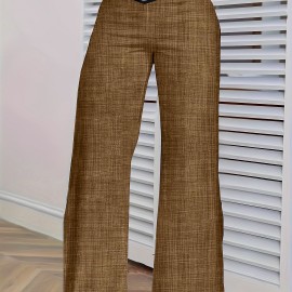 Cross Waist Wide Leg Pants, Casual Loose Mesh Stitching Pants, Women's Clothing Cross Waist Wide Leg Pants, Casual Loose Mesh Stitching Pants, Women's Clothing